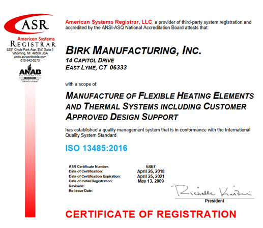 ISO 13485-2016 Certification