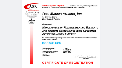 ISO-13485-2003 Birk MFG
